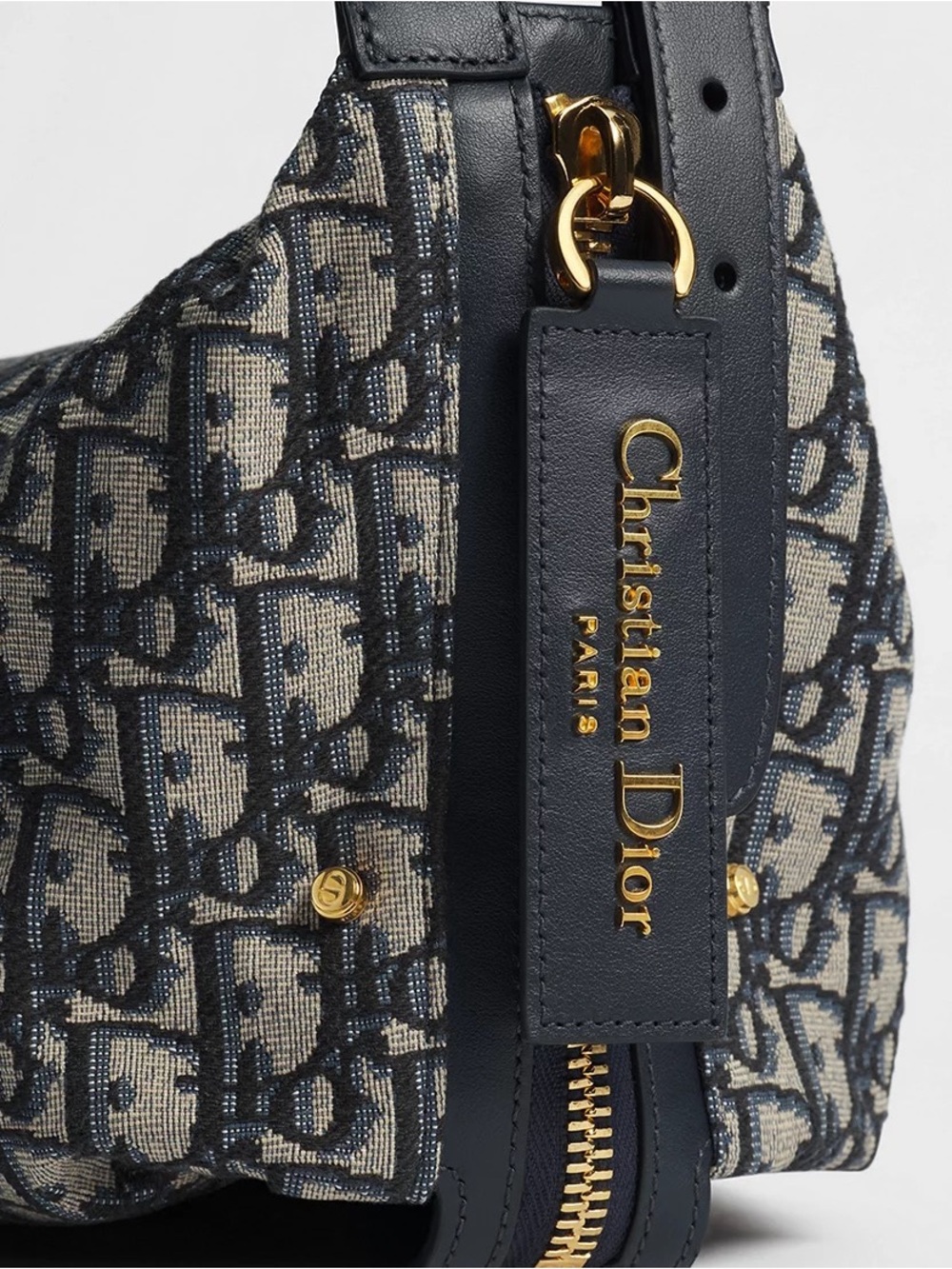 Christian Dior Journey Bag Oblique Jacquard Medium Navy Blue - Picture 10 of 12